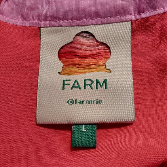 Farm Rio Red Tiki Bananas Tiered Maxi Sundress - Large - Great Condition - Picture 8 of 11